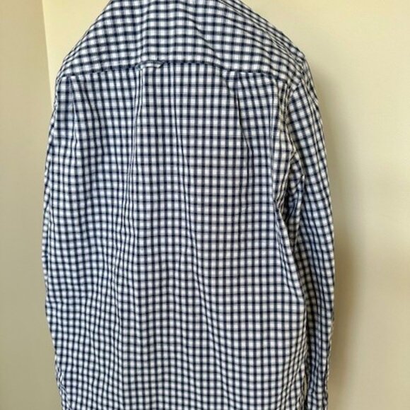 NWOT CLUB ROOM MEN BUTTON DOWN DRESS SHIRT NAVY WHITE CHECK SIZE SMALL $60 - Picture 8 of 11